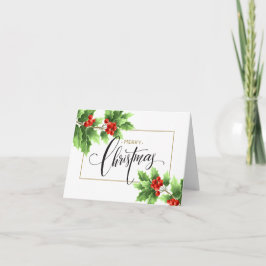 Cartão De Festividades Ramagem de Folha de Natal Corporativa Olá