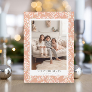 Cartão De Festividades Ramais de Feliz de Mod - Caligrafia - Foto Vertica