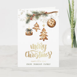 Cartão De Festividades Ramificação de Árvore,Ornamentos,Estrelas