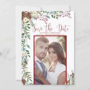 Cartão De Festividades Ramificações de Feriado Legantes Salve a Foto de D