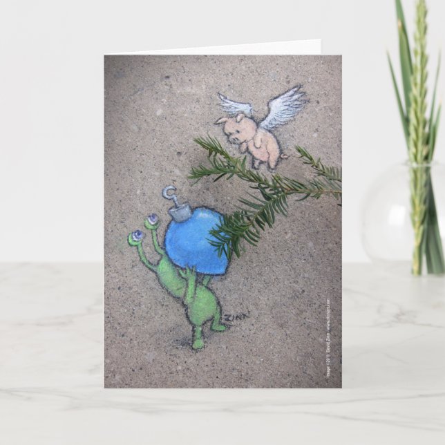 Cartão De Festividades ramo do decking (Frente)