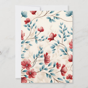 Cartão De Festividades Ramo Floral Botânico Elegante