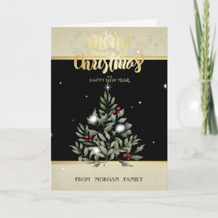 Cartão De Festividades Ramos de árvore de Natal 