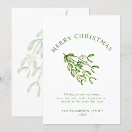 Cartão De Festividades Ramos de frutas de Natal em aquarela Folhagem