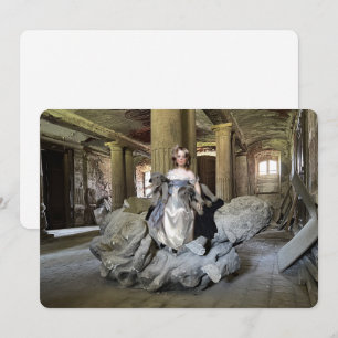 Cartão De Festividades Rapariga com Brinquedos