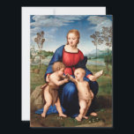 Cartão De Festividades Raphael - Madonna Do Goldfinch<br><div class="desc">Raphael - Madonna Do Goldfinch</div>