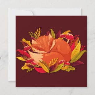 Cartão De Festividades Raposa-branca