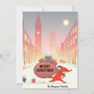 Cartão De Festividades Raposa de Londres