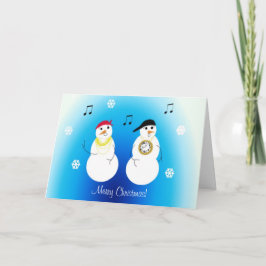 Cartão De Festividades Rappers Bonecos de Neve