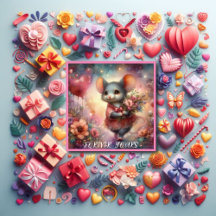 Rato de Namorados de Aquarela Vermelha, cristão