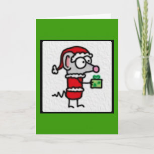 Cartão De Festividades Rato de Natal