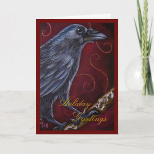 Cartão De Festividades RAVEN CROW HOLIDAY Card