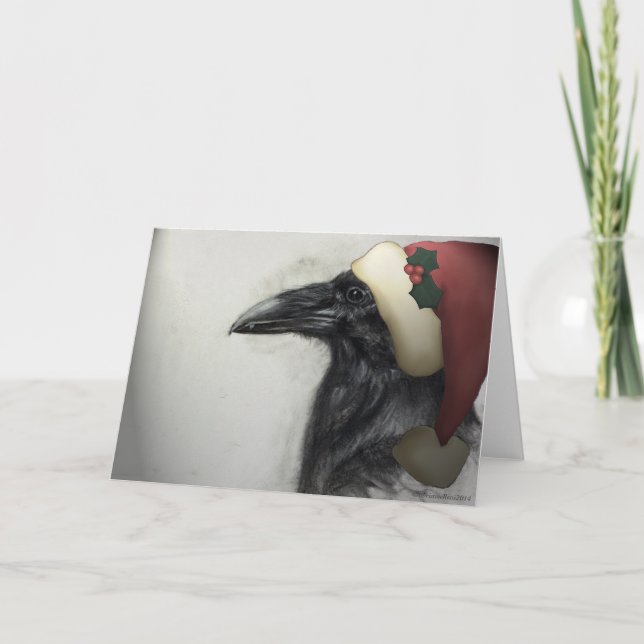 Cartão De Festividades Raven para a Estação (Frente)