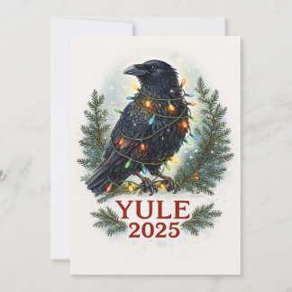 Cartão De Festividades Raven yule 2025