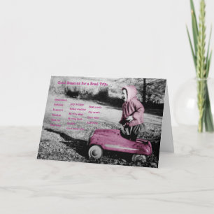 Cartão De Festividades Reasons for a Road Trip hot pink card