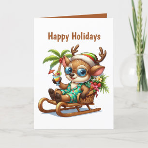 Cartão De Festividades Rebanha de Natal festiva personalizável