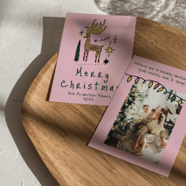 Cartão De Festividades Rebelde Funk Pintada Desenhada Mão Feliz Natal