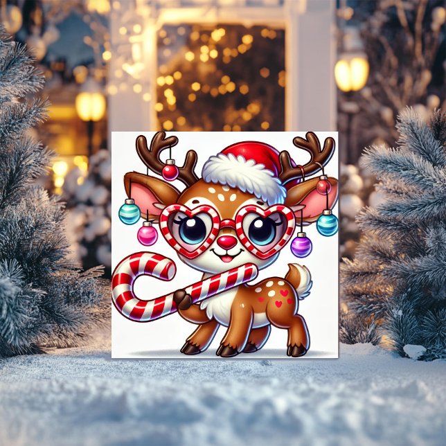 Cartão De Festividades Rebelde Reproduzível Vestindo Óculos Cardíacos (Criador carregado)