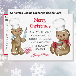Cartão De Festividades Receita de Troca de Biscoitos de Natal Gingercake