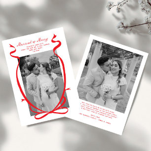 Cartão De Festividades Recém-casados de Natal casados e Arcos