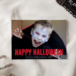 Cartão De Festividades Red Blood Drivers Happy Halloween Foto