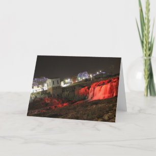Cartão De Festividades Red card Falls Park Winter Holiday greeting cards