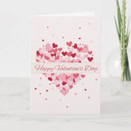 Cartão De Festividades Red card with I Love You Valentines Card