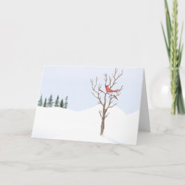 Cartão De Festividades Red Cardinal Bird Peace On Earth Feliz Natal