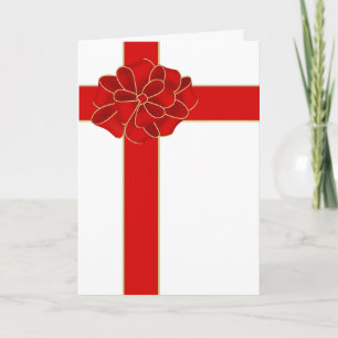 Cartão De Festividades Red Christmas Bow