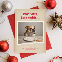 Red Dear Santa I Can Explain Funny Dog Christmas
