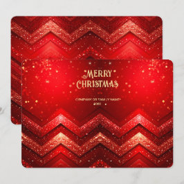 Cartão De Festividades Red Decorative Christmas Glitter Holiday Card
