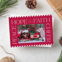 Red Elegant Peace Hope Faith Anime a Foto de Natal