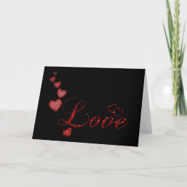 Cartão De Festividades Red Falling Hearts Love Namorados Greeting Card