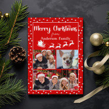 Red Felry Christmas Lights Three Photo Collage