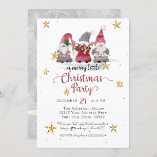 Cartão De Festividades Red Gnomos amam alegria paz Reindeer feliz Natal