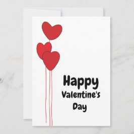 Cartão De Festividades Red Heart Balloons Feliz Dia dos Namorados