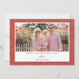 Cartão De Festividades Red Landscape Happy Valentine's Day Photo Card