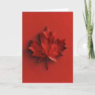 Cartão De Festividades Red Leaf Maple Canadá