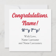 RED, MARINHO Oxford, MS Personalised Gift Card