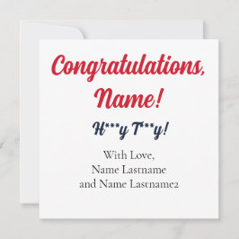 Cartão De Festividades RED, MARINHO Oxford, MS Personalised Gift Card
