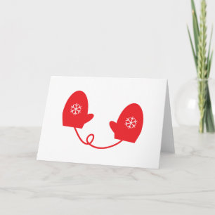 Cartão De Festividades Red Mittens