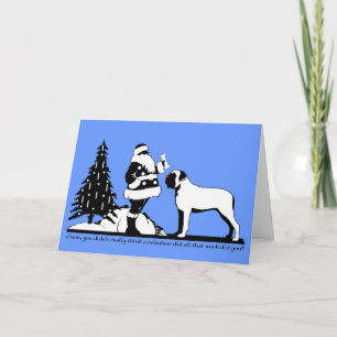 Cartão De Festividades Red-Nosed Mastiff Card