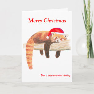 Cartão De Festividades Red Panda Christmas card