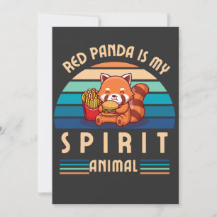 Cartão De Festividades Red Panda é meu animal espiritual
