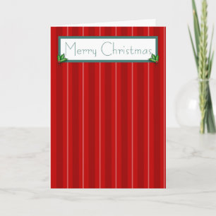 Cartão De Festividades Red Striped Felry Christmas