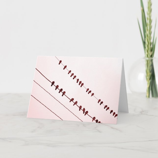 Cartão De Festividades "Redbirds" no fio (Frente)