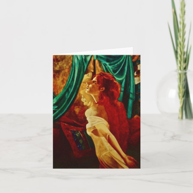 Cartão De Festividades REDHEAD no ESPELHO (c) 1994 S.Tammany (Frente)