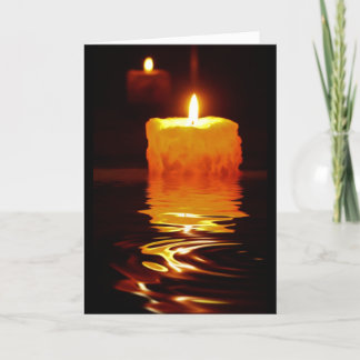 Cartão De Festividades Reflexões da luz de vela