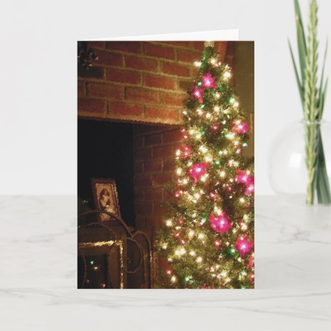 Cartão De Festividades Reflexões do Natal (Frente)