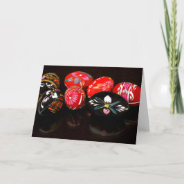 Cartão De Festividades Reflexões do ovo de Pysanka